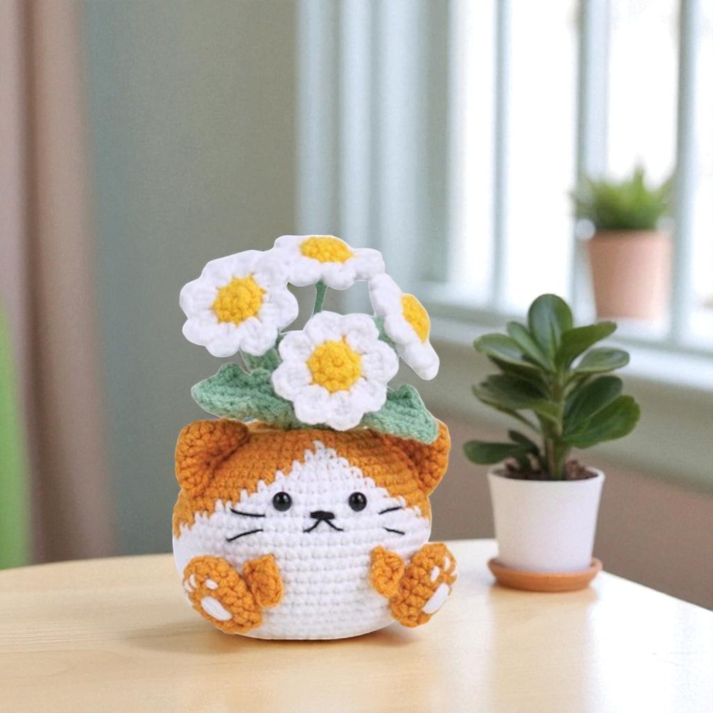 5PDF Crochet patterns Pots + BONUS, Bunny and pig Pot Crochet Pattern, Flower Pot Crochet Pattern, adorable crafts