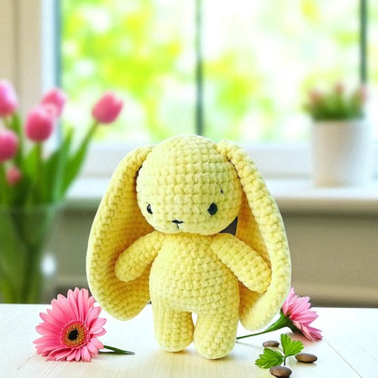 Jellycat Crochet Pattern:  Style Bunny, Bunny Plush, Bunny amigurumi, Crochet Bunny, Bunny Pattern, Rabbit, Long Ear Bunny, Chunky Baby Bunny