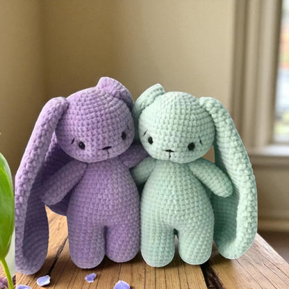 Jellycat Crochet Pattern:  Style Bunny, Bunny Plush, Bunny amigurumi, Crochet Bunny, Bunny Pattern, Rabbit, Long Ear Bunny, Chunky Baby Bunny