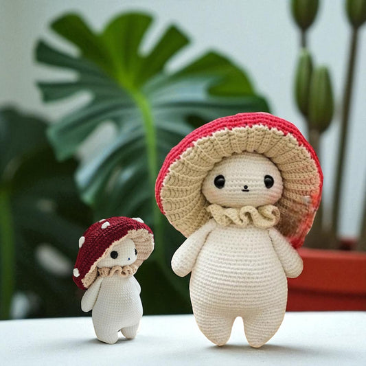 2 Mushrooms Guy Crochet Pattern - Beginner-Friendly Amigurumi PDF Tutorial