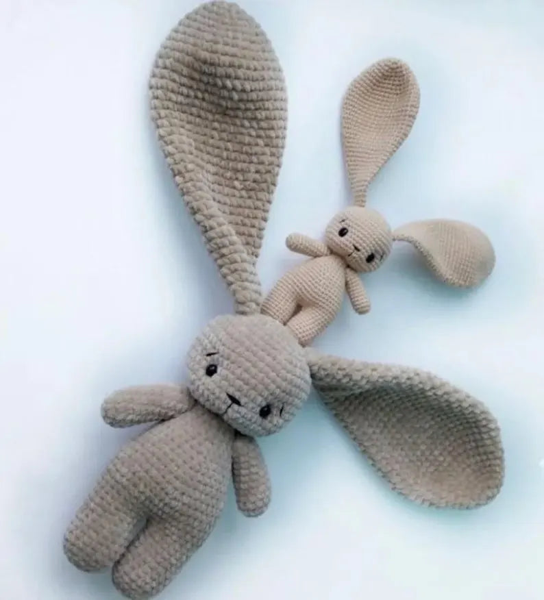 Jellycat Crochet Pattern:  Style Bunny, Bunny Plush, Bunny amigurumi, Crochet Bunny, Bunny Pattern, Rabbit, Long Ear Bunny, Chunky Baby Bunny